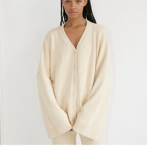 Bohme Cream Button-Up Cardigan